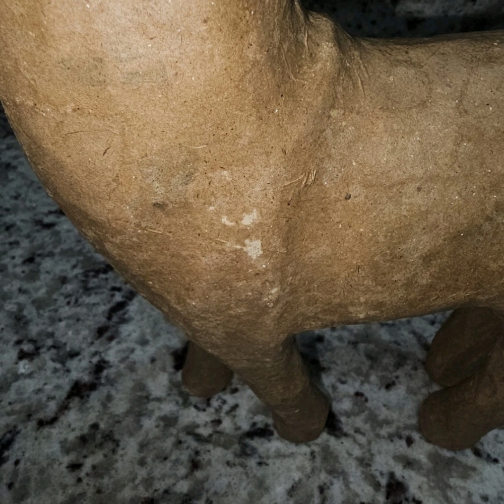 Vintage Paper Mache Reindeer Made In Philippines Christmas Decor Lot of 2 - Picture 8 of 16